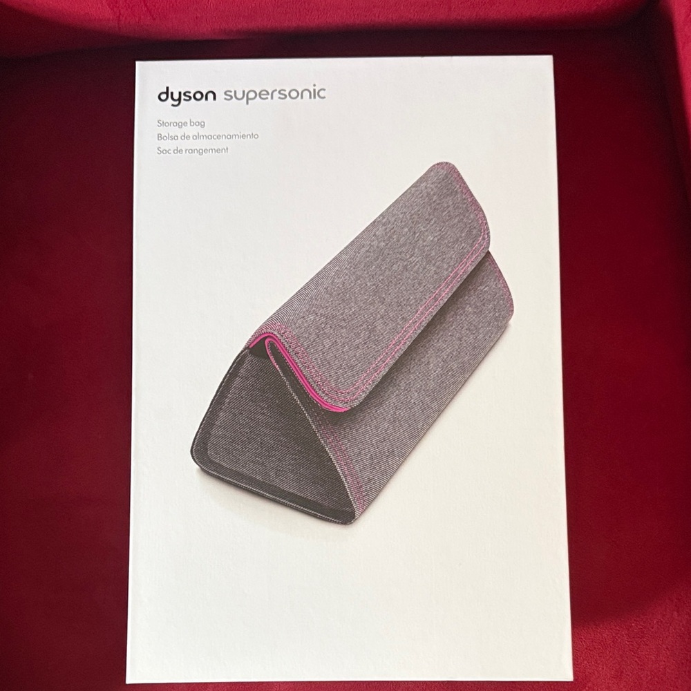 Dyson Supersonic Gray and Pink Storage Bag
